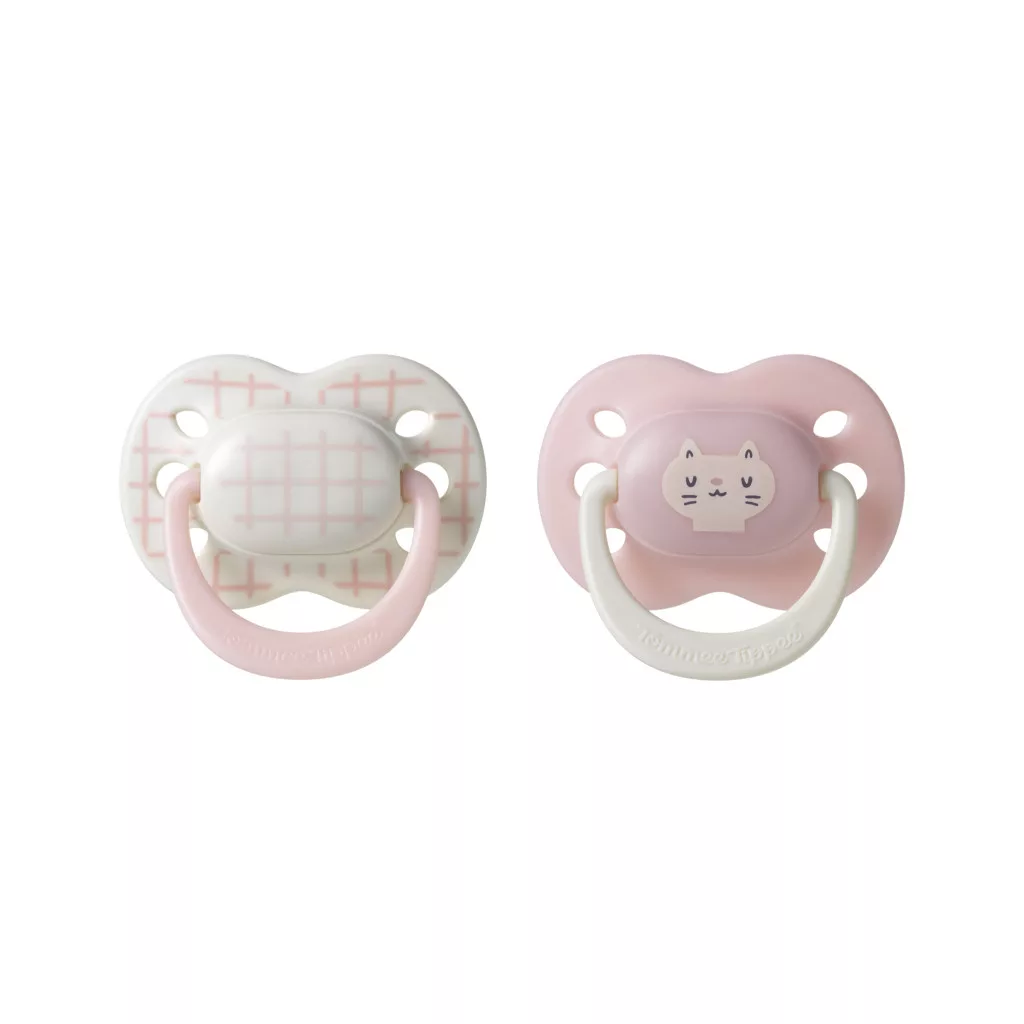 Tommee Tippee Ultimate Fit nyugtató cumi sterilizáló tokkal 0-6 hó 2 db (lányos)
