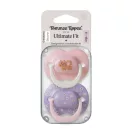 Tommee Tippee Ultimate Fit nyugtató cumi sterilizáló tokkal 6-18 hó 2 db (lányos)