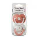 Tommee Tippee Ultimate Fit nyugtató cumi sterilizáló tokkal 6-18 hó 2 db (lányos)