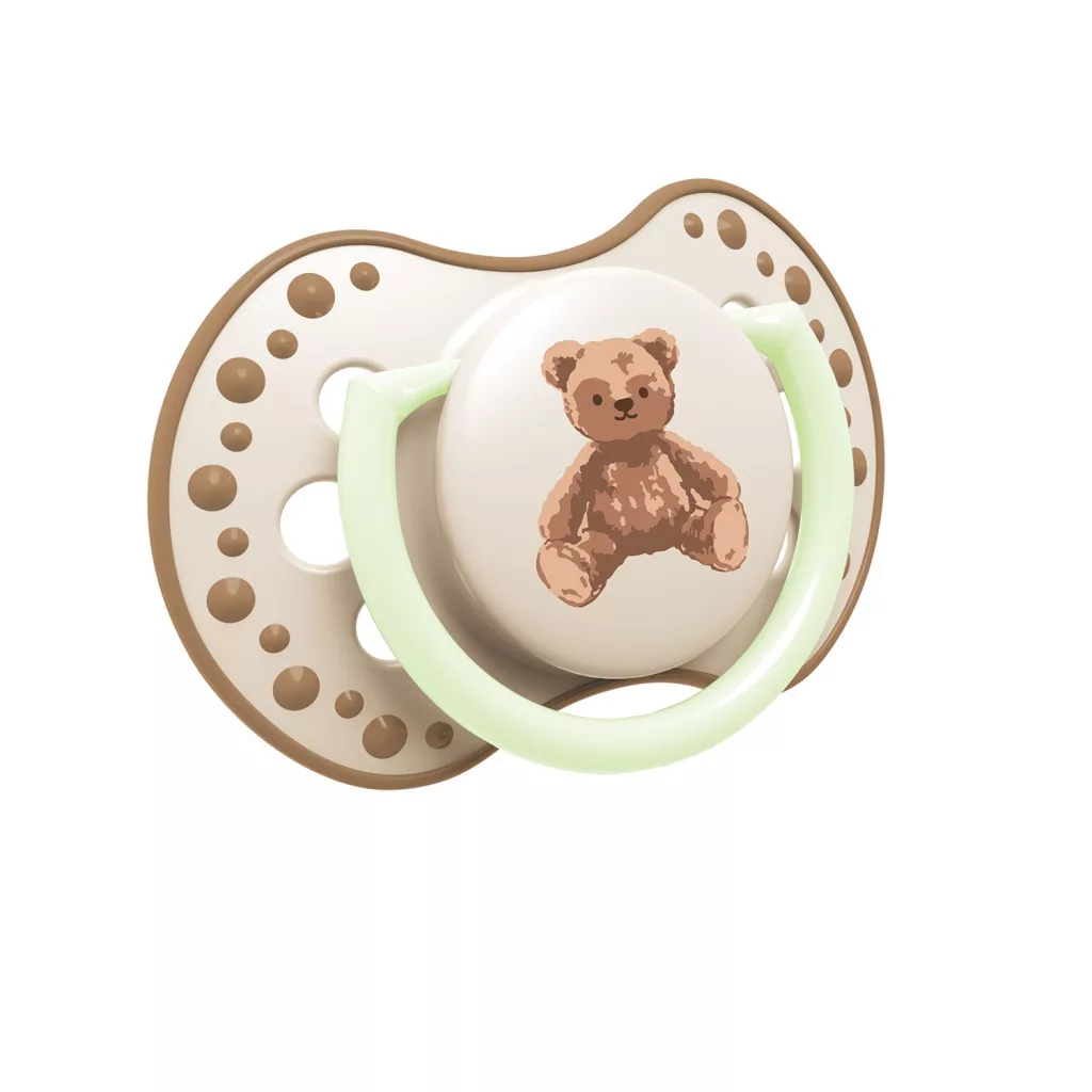LOVI Világító szilikon dinamikus cumi TEDDYLOVE 0-6 hó, 2db