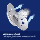 LOVI Világító szilikon dinamikus cumi TEDDYLOVE 0-6 hó, 2db