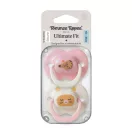 Tommee Tippee Ultimate Fit nyugtató cumi sterilizáló tokkal 18-36 hó 2 db (lányos)