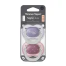 Tommee Tippee Night Glow éjszakai nyugtató cumi sterilizáló tokkal 0-6 hó 2 db