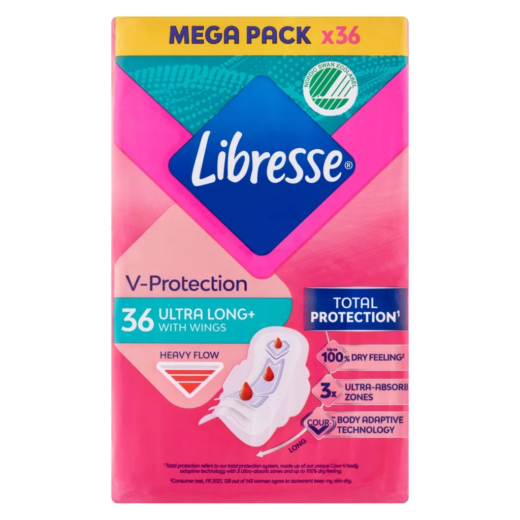 Libresse Ultra Long Wings egészségügyi betét Mega Pack (36 db)