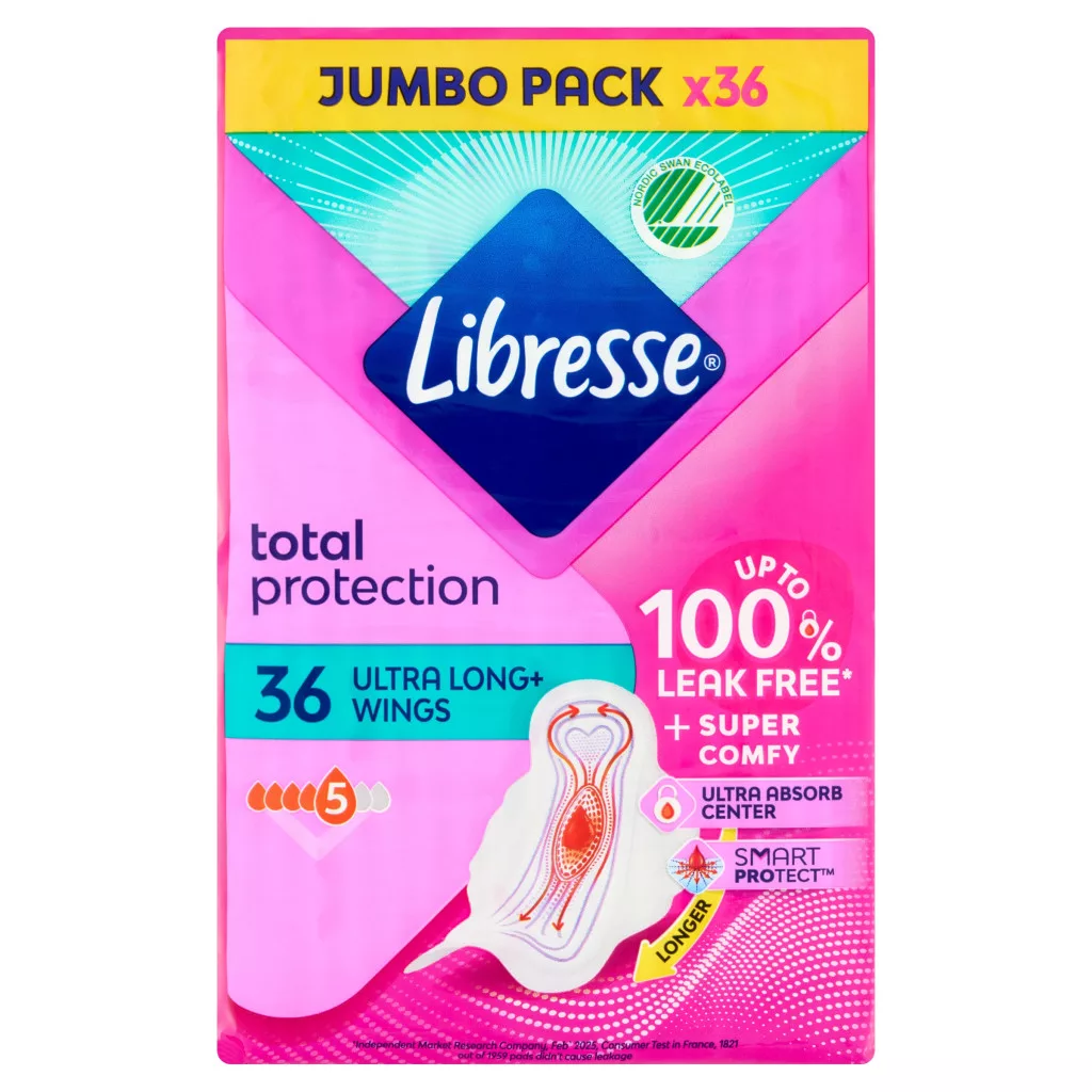 Libresse Ultra Long Wings egészségügyi betét Mega Pack (36 db)