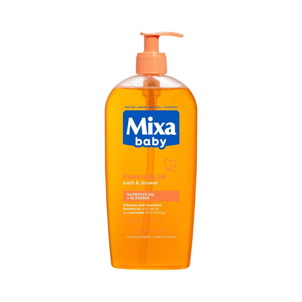 Mixa Baby habzó olaj fürdetéshez és zuhanyzáshoz babáknak  (400 ml)