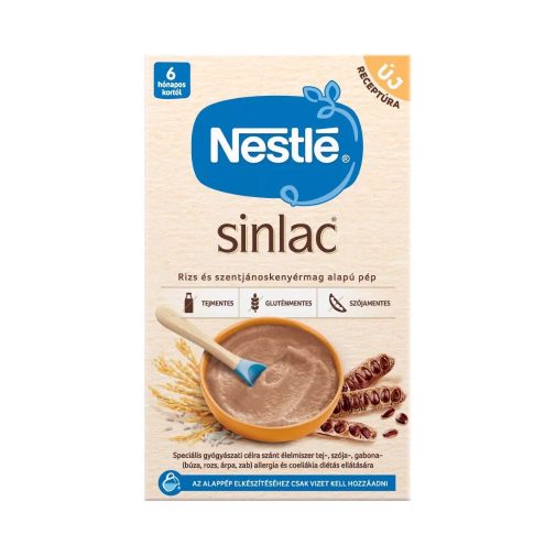 Nestlé Sinlac rizs- és szentjánoskenyérmag alapú pép Bifidusszal 6 hó+ (650 g)