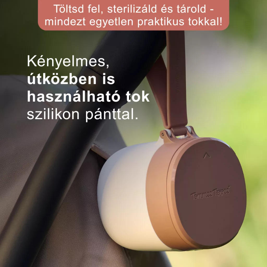 Tommee Tippee Night Glow Pod UV sterilizáló és fénytöltő tok Ultra Light cumival