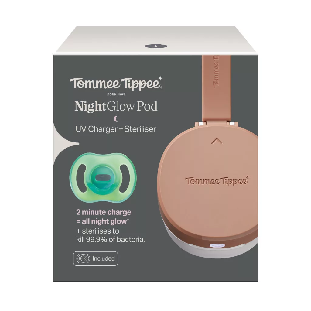 Tommee Tippee Night Glow Pod UV sterilizáló és fénytöltő tok Ultra Light cumival
