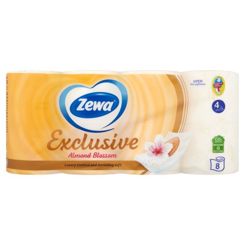 Zewa Exclusive Almond Blossom toalettpapír 4 rétegű (8 tekercs)