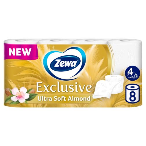 Zewa Exclusive Almond Blossom toalettpapír 4 rétegű (8 tekercs)
