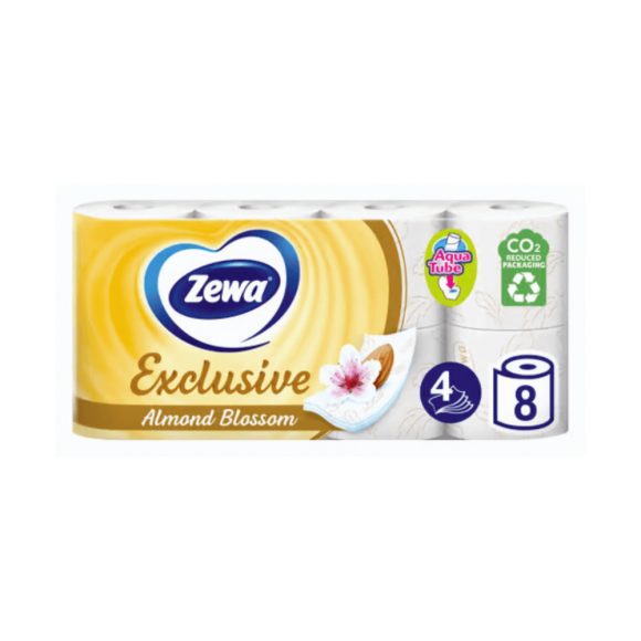 Zewa Exclusive Almond Blossom toalettpapír 4 rétegű (8 tekercs)