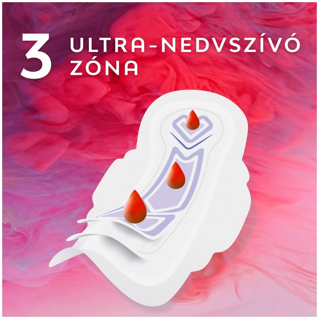 Libresse Ultra+ Deo Freshness & Protection enyhén illatosított szárnyas egészségügyi betét (10 db)