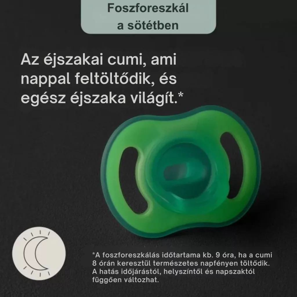 Tommee Tippee Ultra Light Night Glow éjszakai cumi sterilizáló tokkal 0-6 hó 2 db