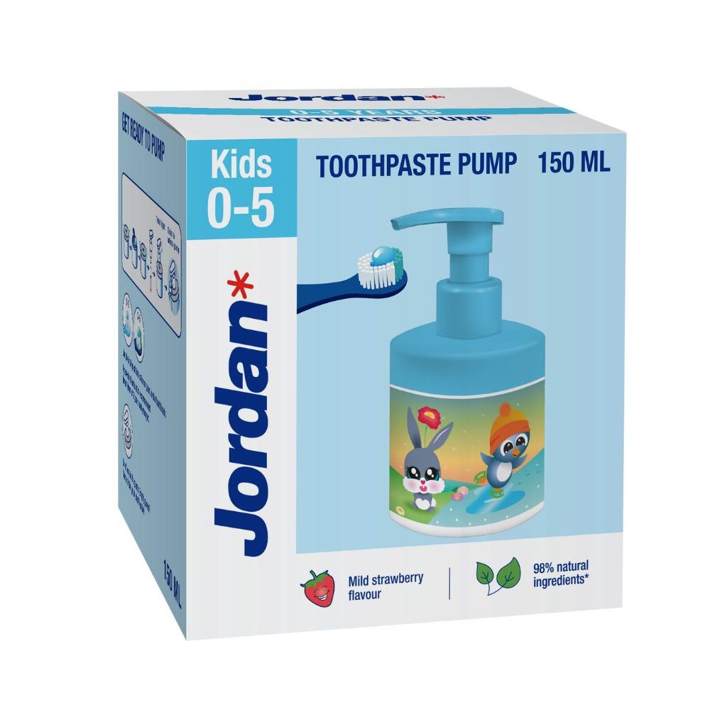 Jordan Kids pumpás fogkrém 0-5 évesek számára 150 ml