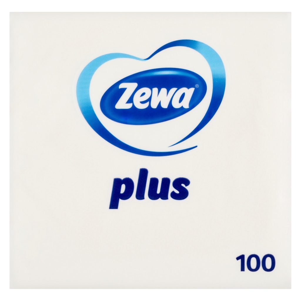 Zewa Plus 1 rétegű szalvéta, fehér (100 db)