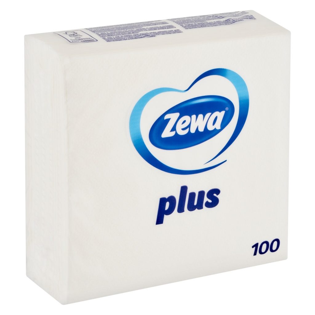 Zewa Plus 1 rétegű szalvéta, fehér (100 db)