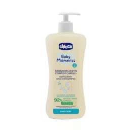  Chicco újszülött fürdető és sampon, 92%-ban természetes összetevőkkel (500 ml)