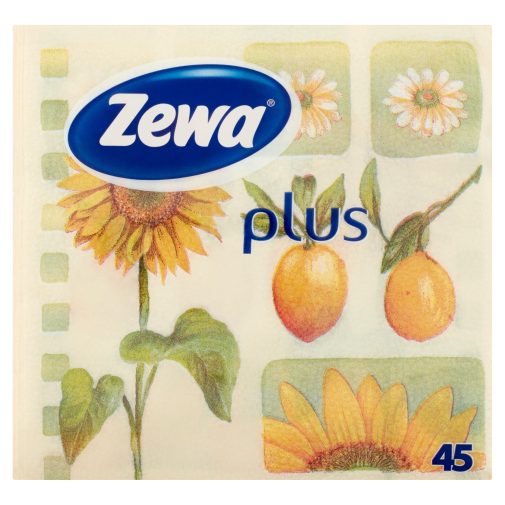 Zewa Plus 1 rétegű szalvéta, napraforgó (45 db)