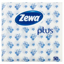 Zewa Plus 1 rétegű szalvéta, kék mintás (50 db)