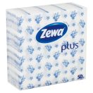 Zewa Plus 1 rétegű szalvéta, kék mintás (50 db)