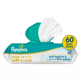 Pampers Aqua Soft Touch nedves törlőkendő 60 db