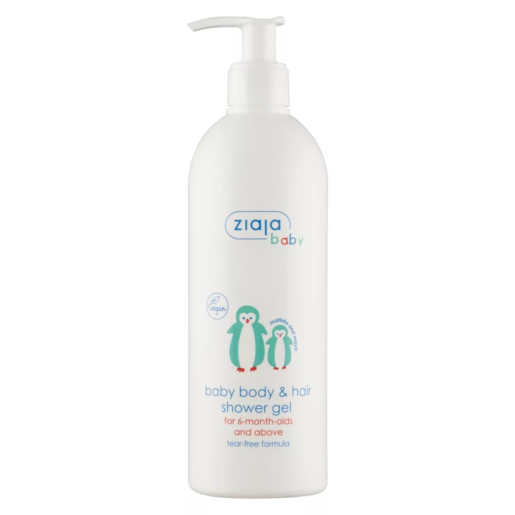 ZIAJA Baba & gyermek pumpás tusfürdő testre és hajra, 6 hónapos kortól (400 ml)