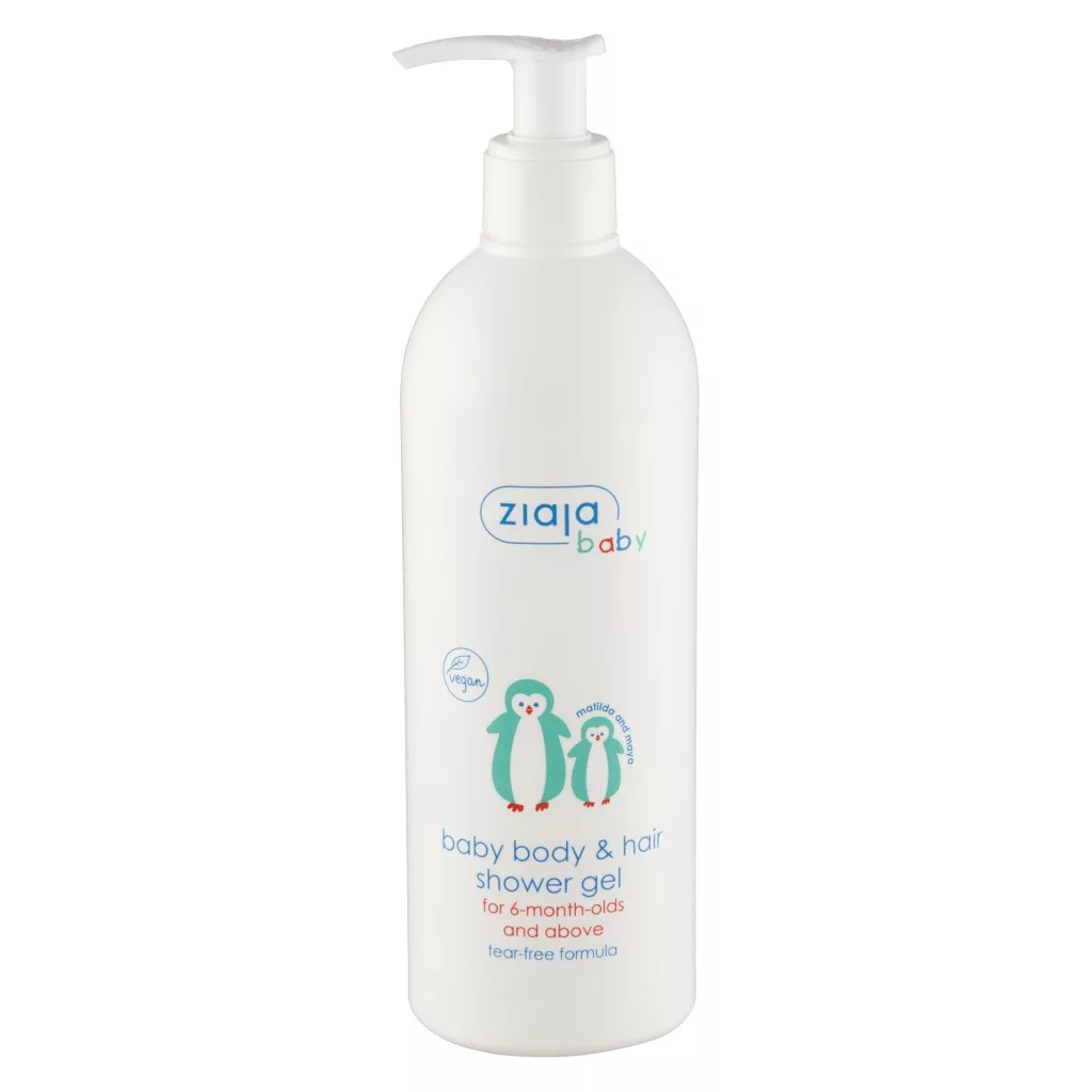 ZIAJA Baba & gyermek pumpás tusfürdő testre és hajra, 6 hónapos kortól (400 ml)