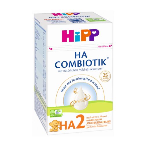 Hipp HA2 Combiotik tajalapú anyatej-kiegészítő tápszer fehérjehidrolizátumból 6 hó+ (600 g)