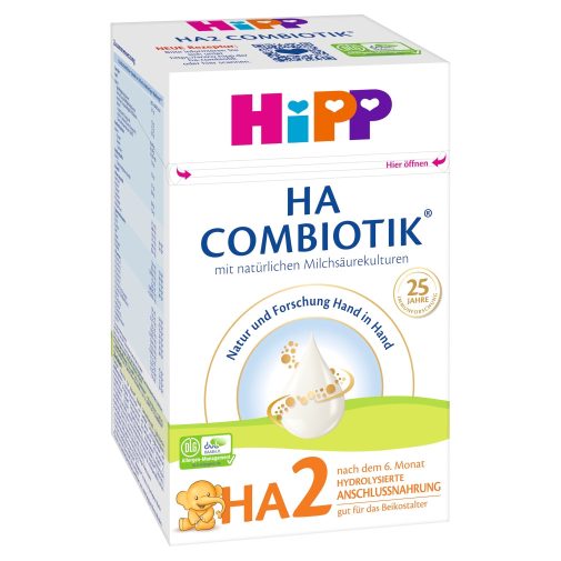Hipp HA2 Combiotik tajalapú anyatej-kiegészítő tápszer fehérjehidrolizátumból 6 hó+ (600 g)