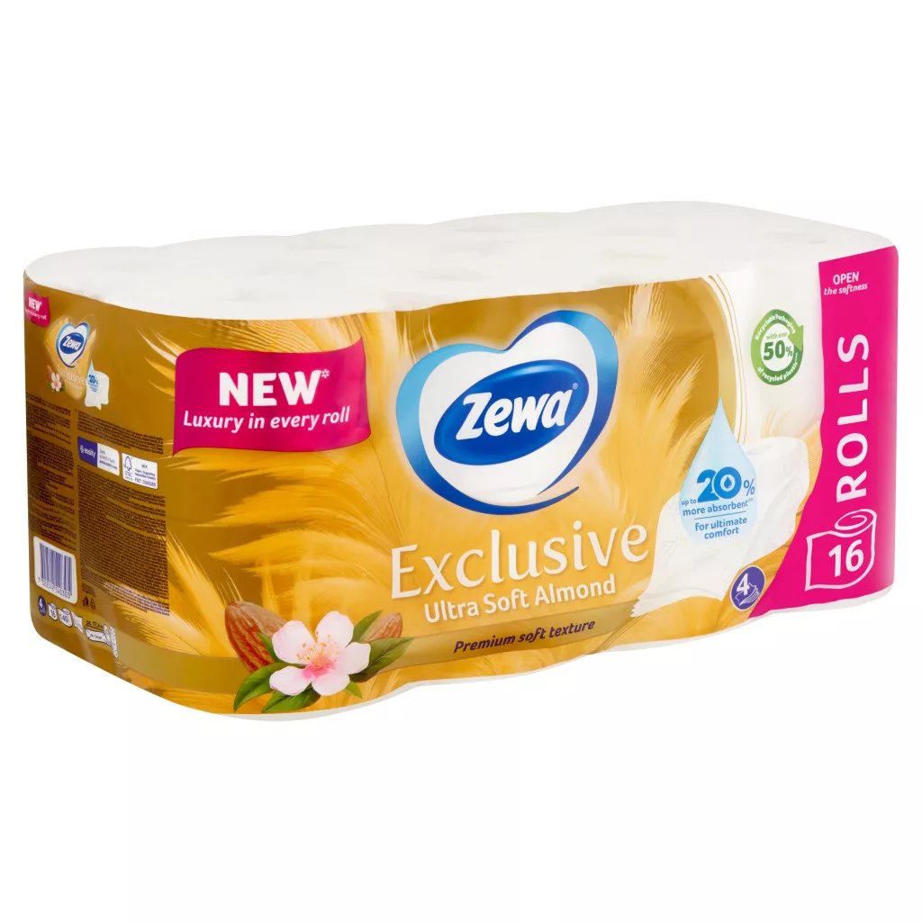 Zewa Exclusive Ultra Soft Almond toalettpapír 4 rétegű (16 tekercs)