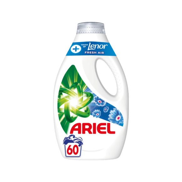 Ariel Turbo Clean Touch of Lenor Fresh Air folyékony mosószer 3 liter (60 mosás)