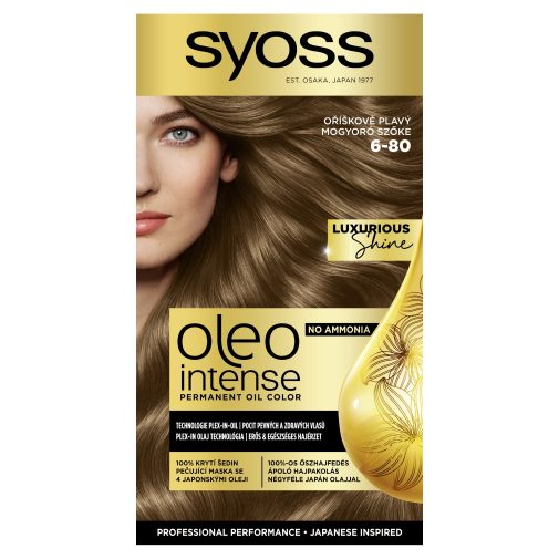 Syoss Color Oleo intenzív olaj hajfesték 6-80 mogyoró szőke (1 db)