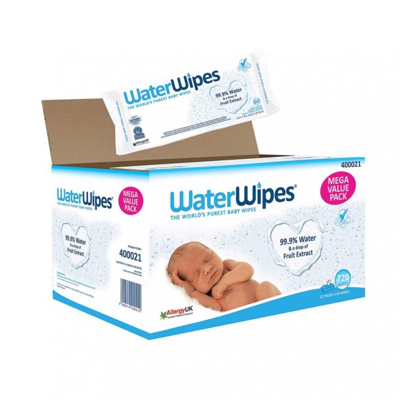 WaterWipes természetes baba törlőkendő 12x60 db