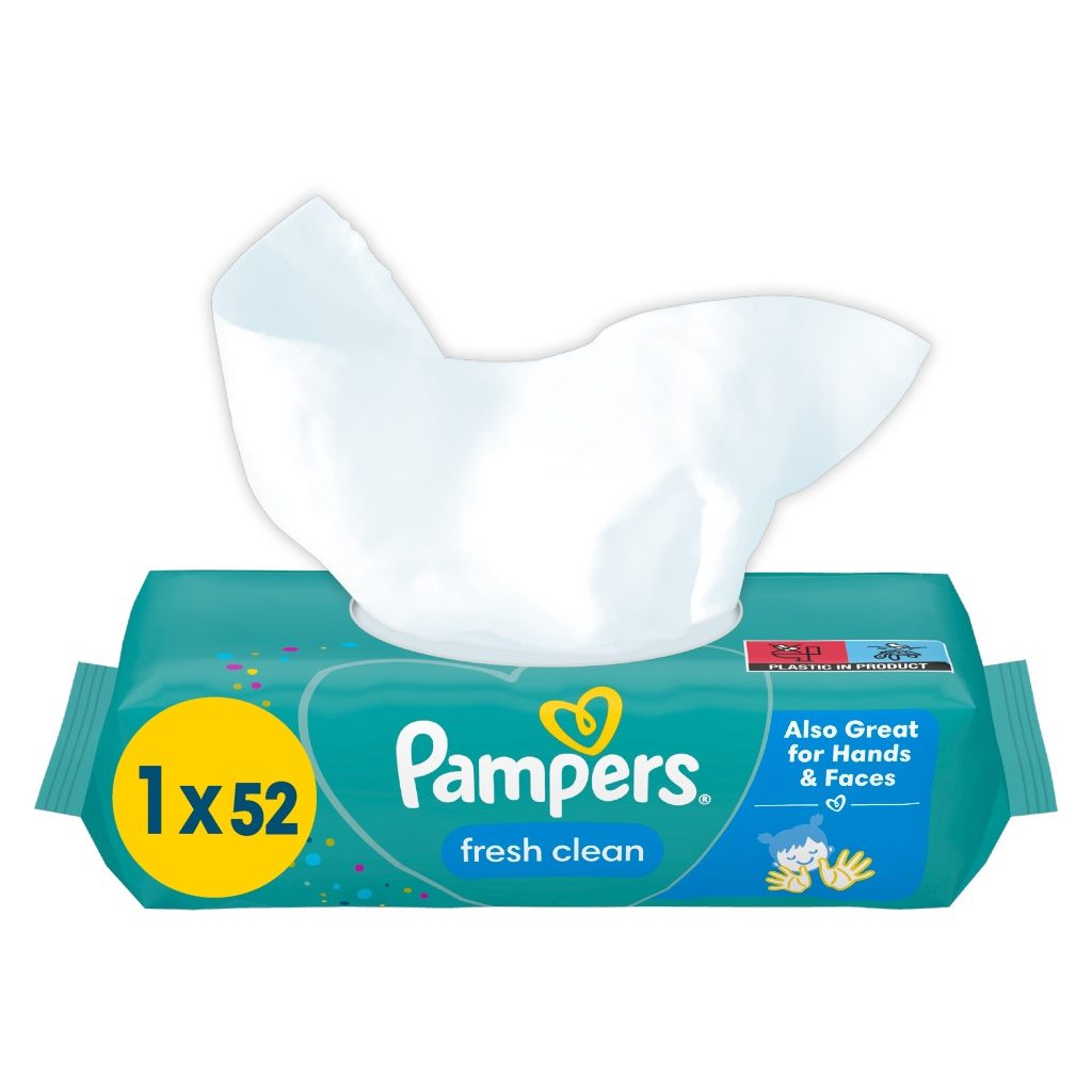 Pampers nedves törlőkendő Fresh clean (52 db)