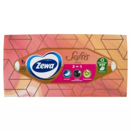   Zewa Softis Style 4 rétegű illatmentes dobozos papírzsebkendő (80 db)