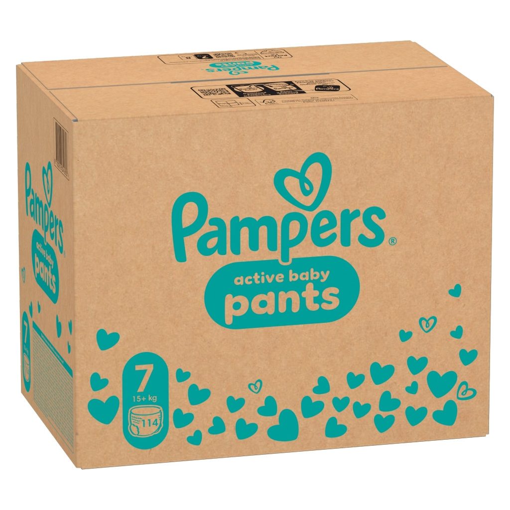 Pampers Active Baby Pants bugyipelenka 7, 15+ kg HAVI PELENKACSOMAG 114 db