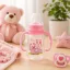 BabyBruin műanyag karcsúsított cumisüveg fogóval - rózsaszín (125 ml)