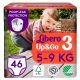Libero Up&Go 3 bugyipelenka, 5-9 kg, 46 db