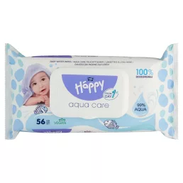 Bella Happy Aqua Care vízalapú nedves törlőkendő 56 db