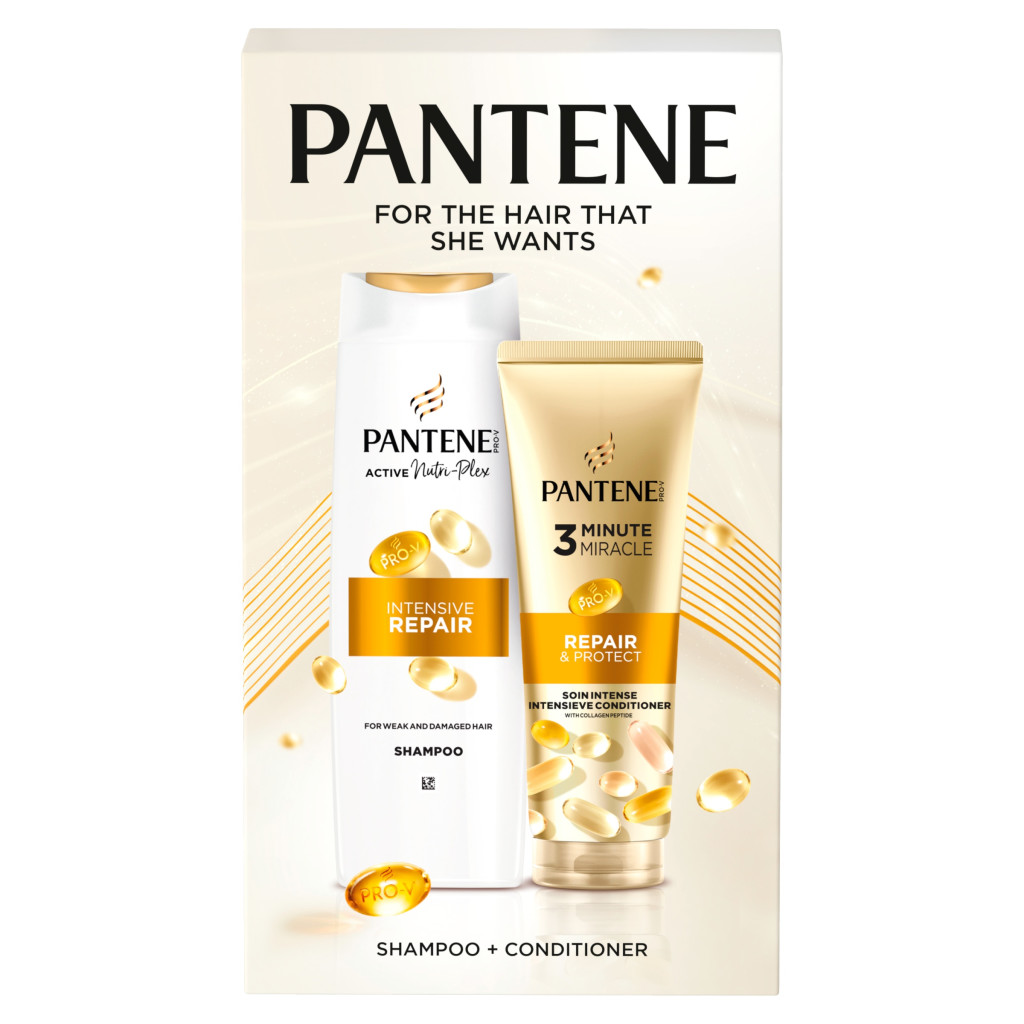 Pantene Repair Ajándékcsomag: Intensive Repair Sampon (400 ml) és Balzsam (220 ml)