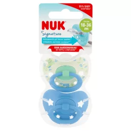 NUK Signature szilikon cumi 18-36hó 2 db (fiú)