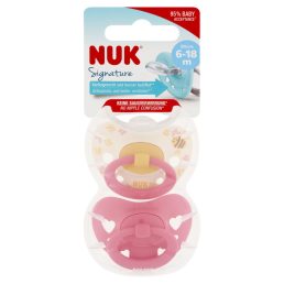 NUK Signature szilikon cumi 6-18hó 2 db (lány)