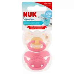 NUK Signature szilikon cumi 6-18hó 2 db (lány)