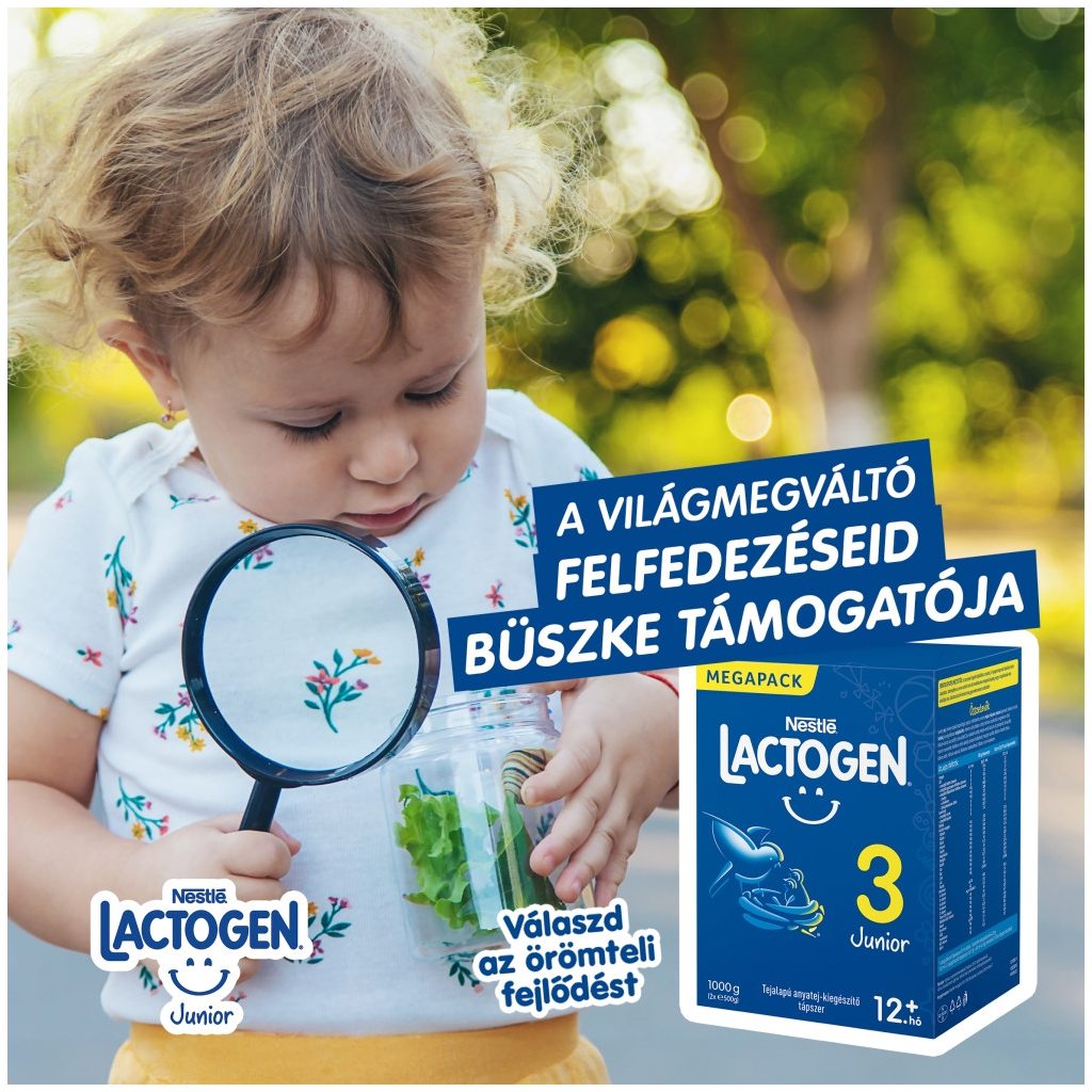 Nestlé Lactogen 3 Junior tejalapú anyatej-kiegészítő tápszer 12 hó+ (1000 g)