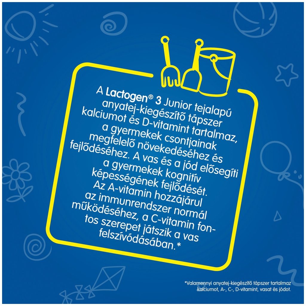 Nestlé Lactogen 3 Junior tejalapú anyatej-kiegészítő tápszer 12 hó+ (1000 g)