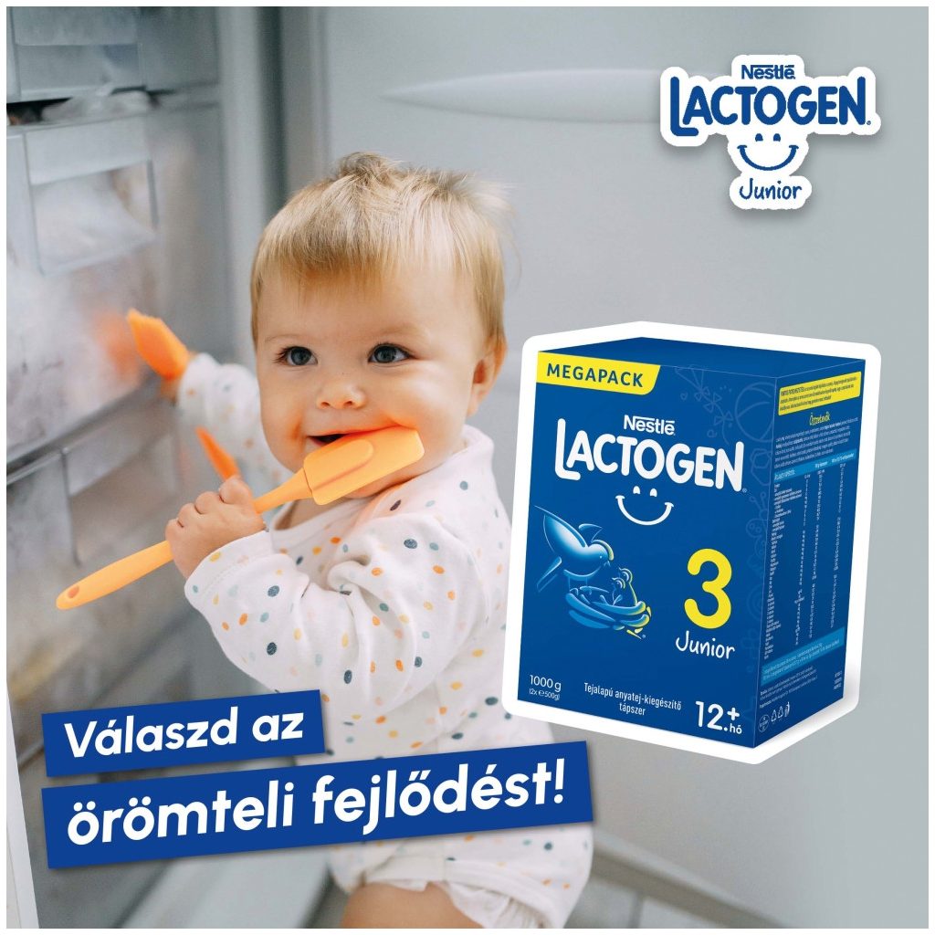 Nestlé Lactogen 3 Junior tejalapú anyatej-kiegészítő tápszer 12 hó+ (1000 g)