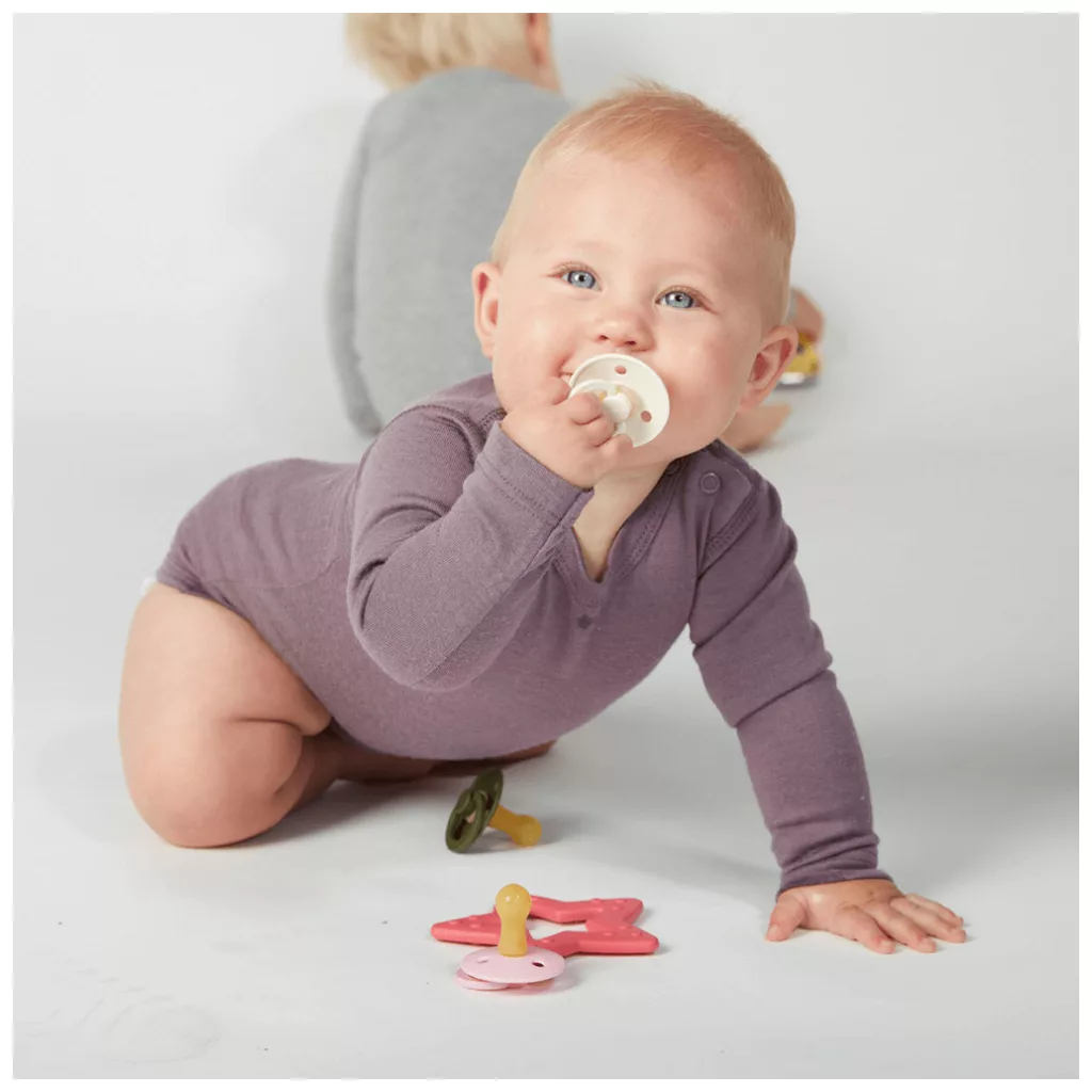 Bibs Liberty Colour Kamilla, 0-6 hó, 2 db (viola)