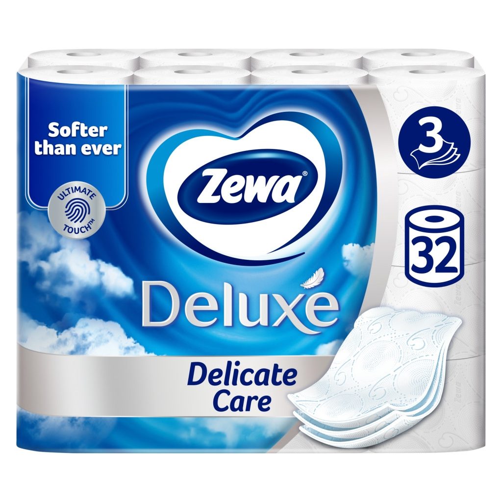 Zewa Deluxe Delicate Care 3 rétegű toalettpapír (32 tekercs)