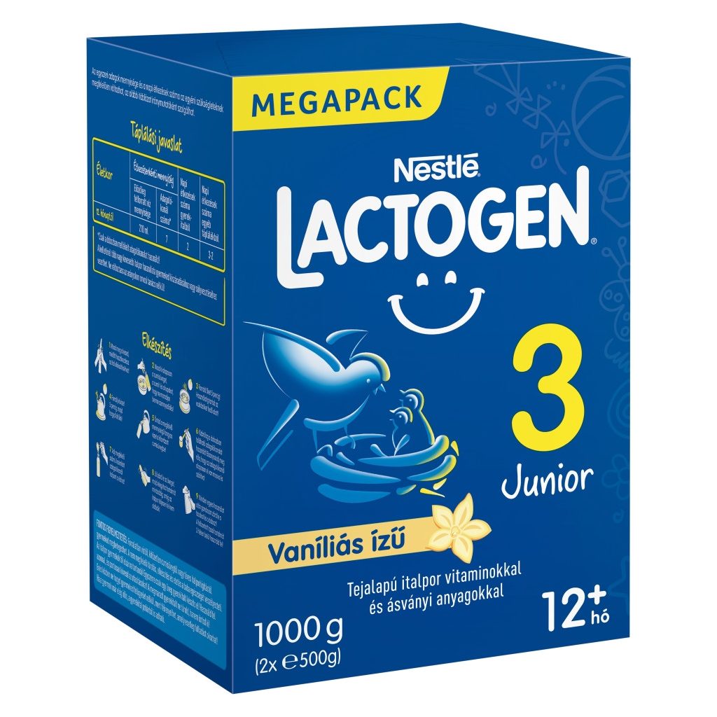 Nestlé Lactogen 3 vaníliás Junior tejalapú italpor 12 hó+ (1000 g)